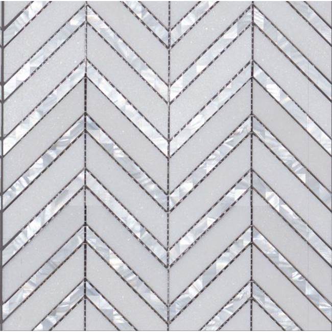R&D Intricate Wholesalers Chevron Thassos and Mother of Pearl