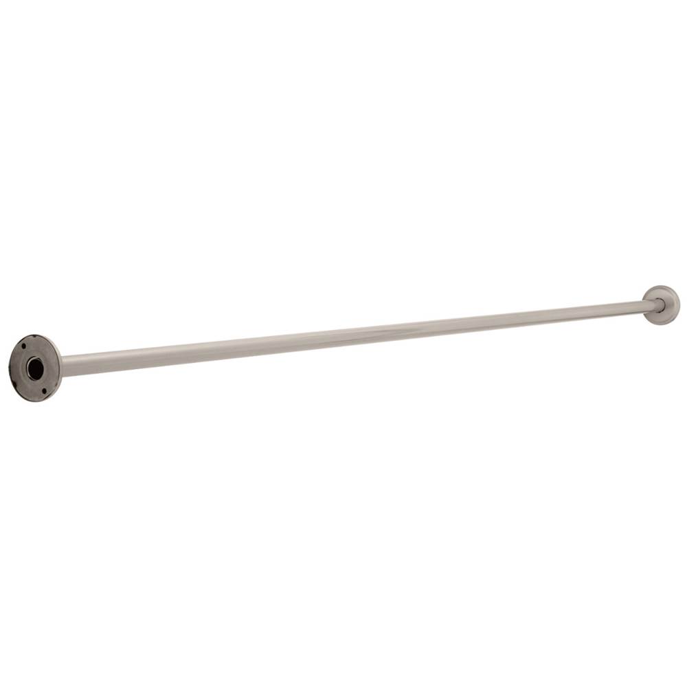 Franklin Brass 1 x 6'' Shower Rod with Step Style Flanges, Satin Nickel