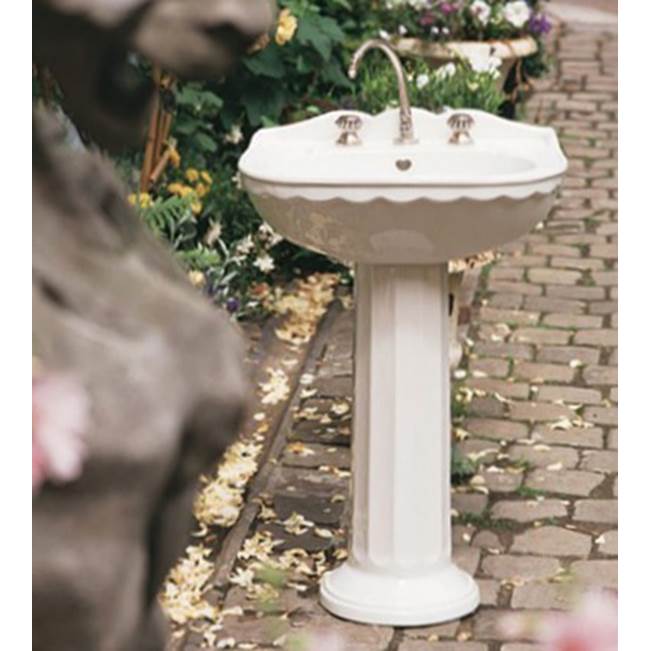 Herbeau ''Charles'' Washbasin Only in Moustier Rose, 3 Hole