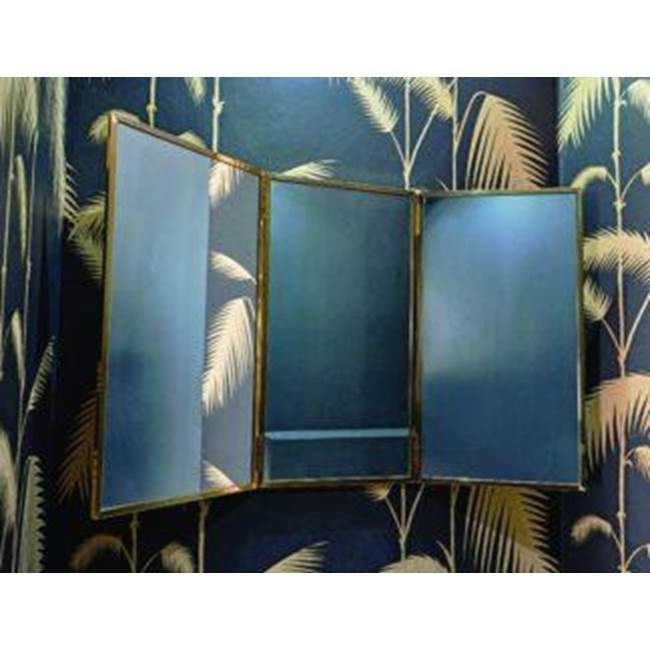 Miroir Brot ''Privilège'' triptych mirror,  5 sides, opened H. 57cm x W. 98cm, closed W. 33cm x D. 4cm (1881 square cm)