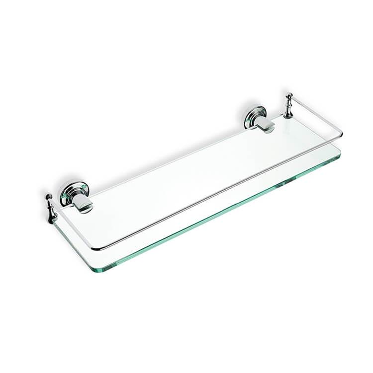 Nameeks Chrome Clear Glass Bathroom Shelf