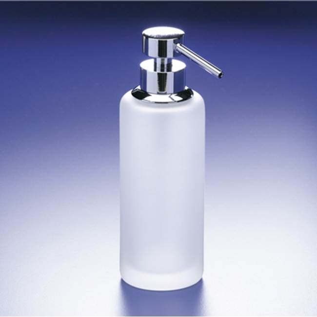Nameeks Rounded Tall Frosted Crystal Glass Soap Dispenser