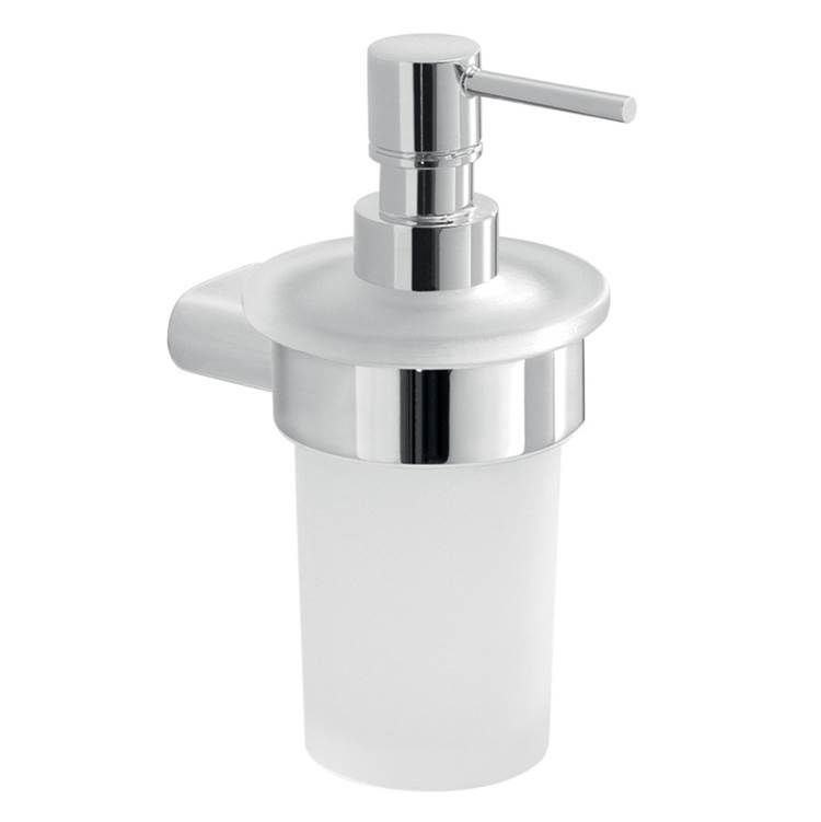 Nameeks Frosted Glass Soap Dispenser With Chrome Mounting