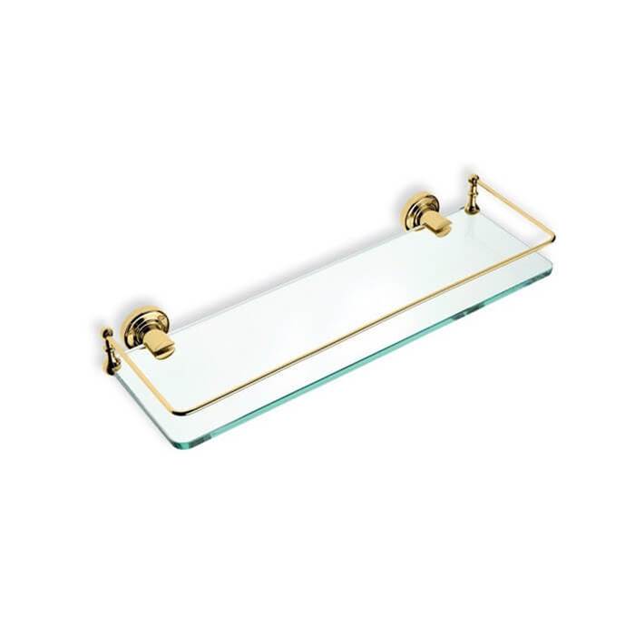 Nameeks Gold Clear Glass Bathroom Shelf