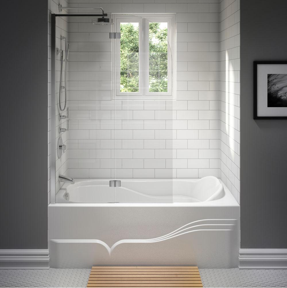Neptune DAPHNE bathtub 32x60 with Tiling Flange and Skirt, Left drain, Bone with Option(s)