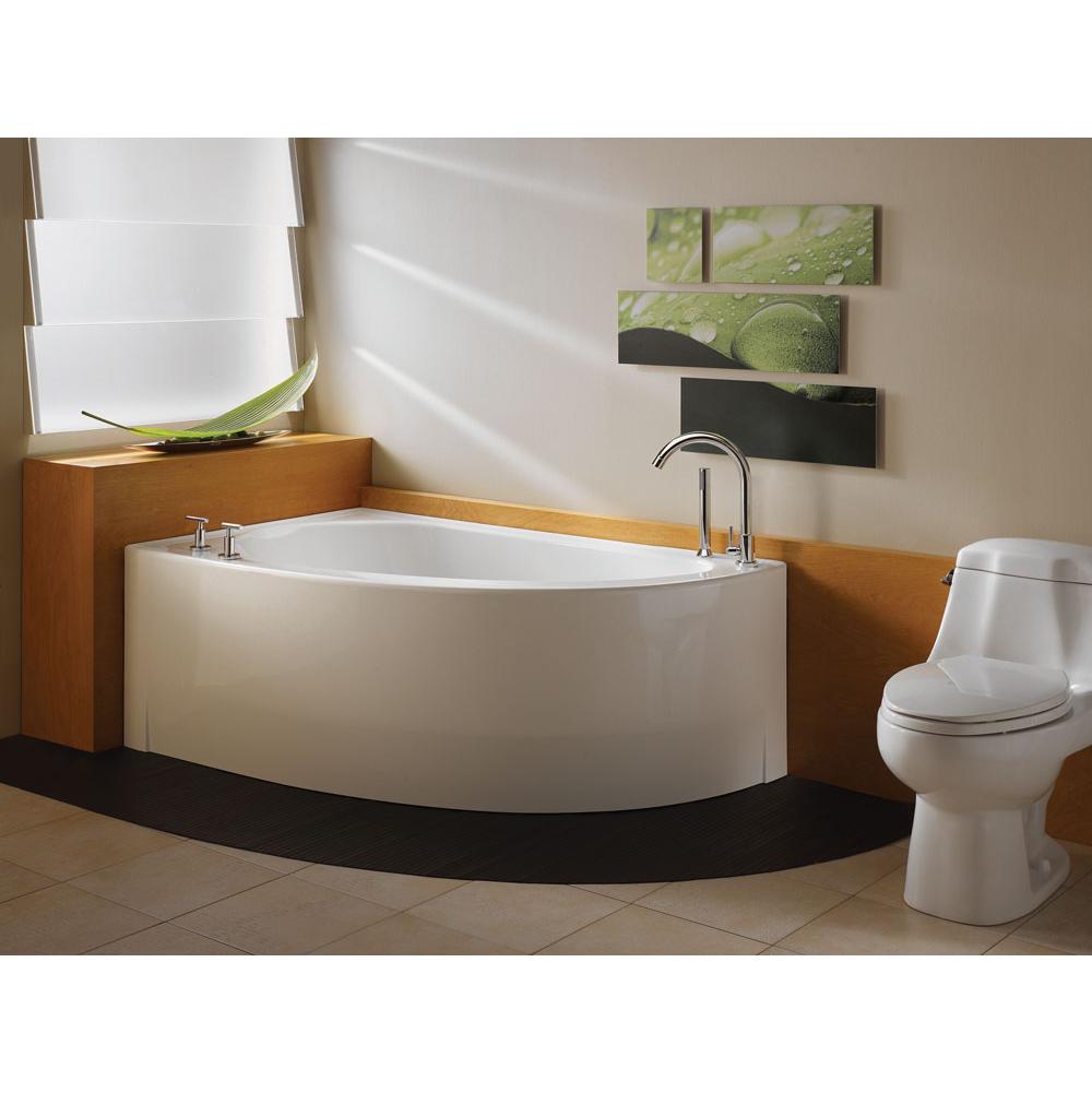 Neptune WIND bathtub 36x60 with Tiling Flange and Skirt, Right drain, Whirlpool/Mass-Air, White