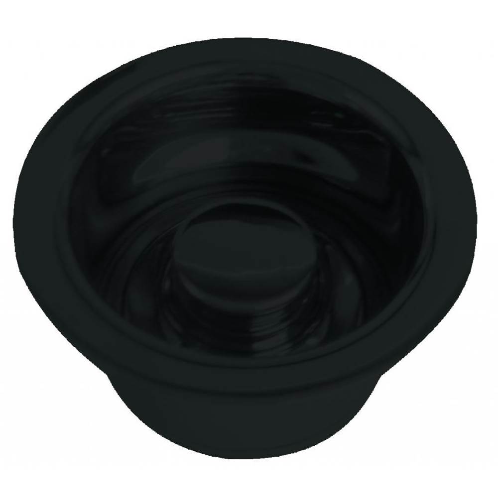 Westbrass InSinkErator Style Extra-Deep Disposal Flange and Stopper in Powdercoated Flat Black
