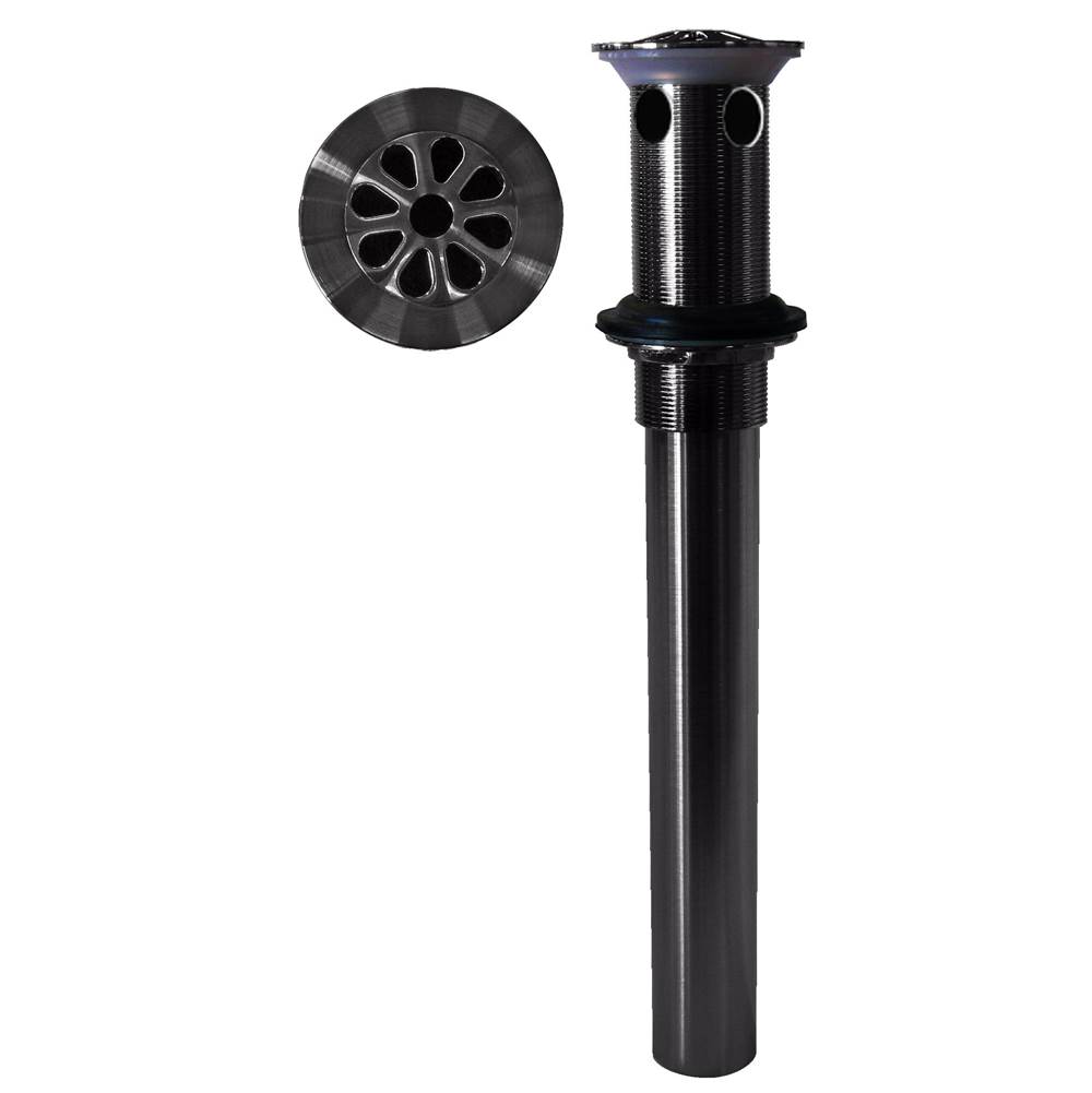 Westbrass High-Flow Grid Lavatory Drain with Overflow Holes - Exposed in Oil Rubbed Bronze