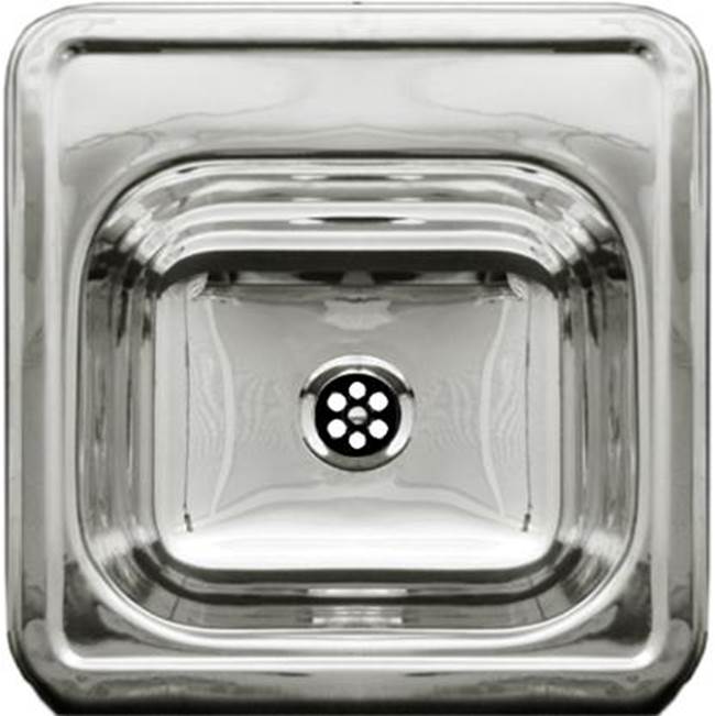 Whitehaus Collection Decorative Square Drop-in Entertainment/Prep Sink with a Smooth Surface