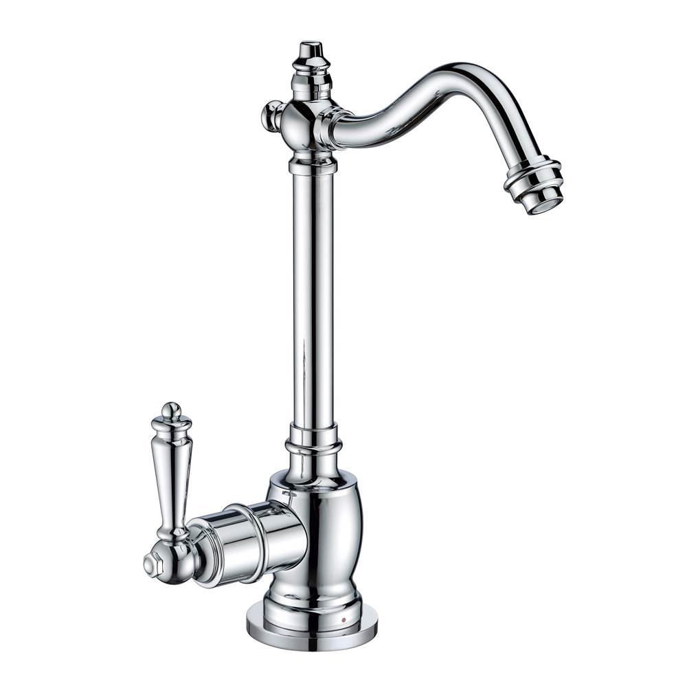Whitehaus Collection Point of Use Instant Hot Water Drinking Faucet with Traditional Swivel Spout
