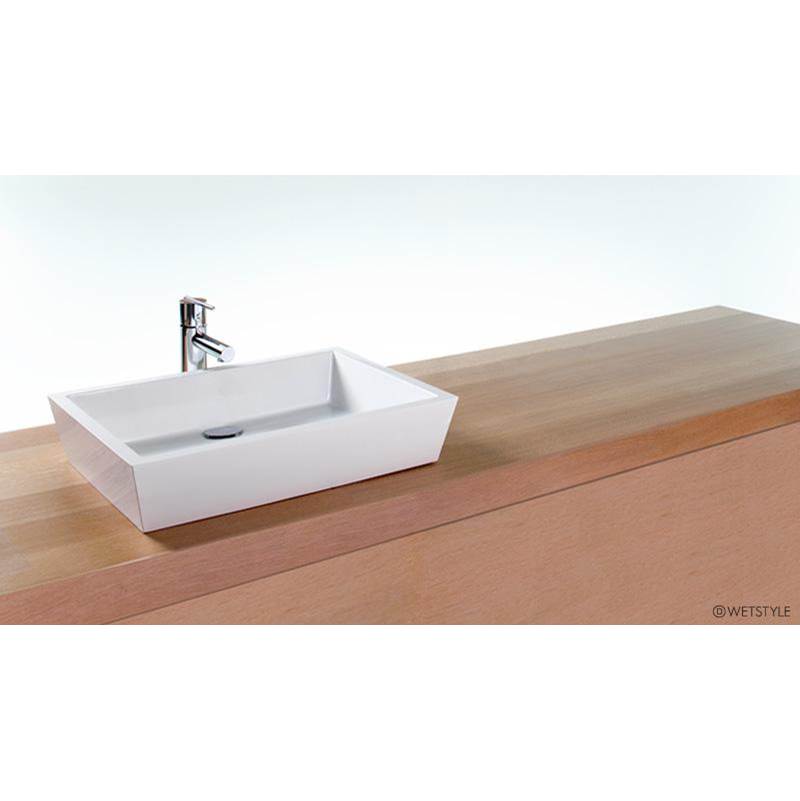 WETSTYLE Lav - Cube - 21 X 15 X 4 - Above Mount Vessel - Mb O/F - White Matte